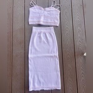 House of Harlow 1960 | Women’s Pink Knit Two-Piece Set | Small